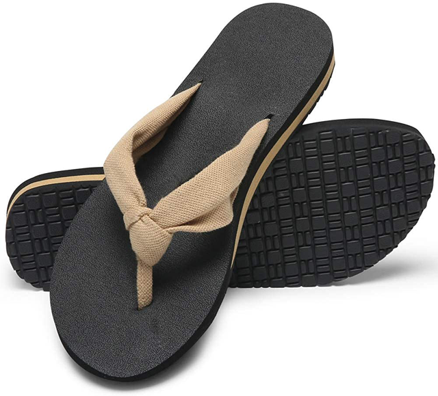 MAIITRIP Womens Wide Comfortable Cloth Strap Flip Flops with Arch Support | eBay