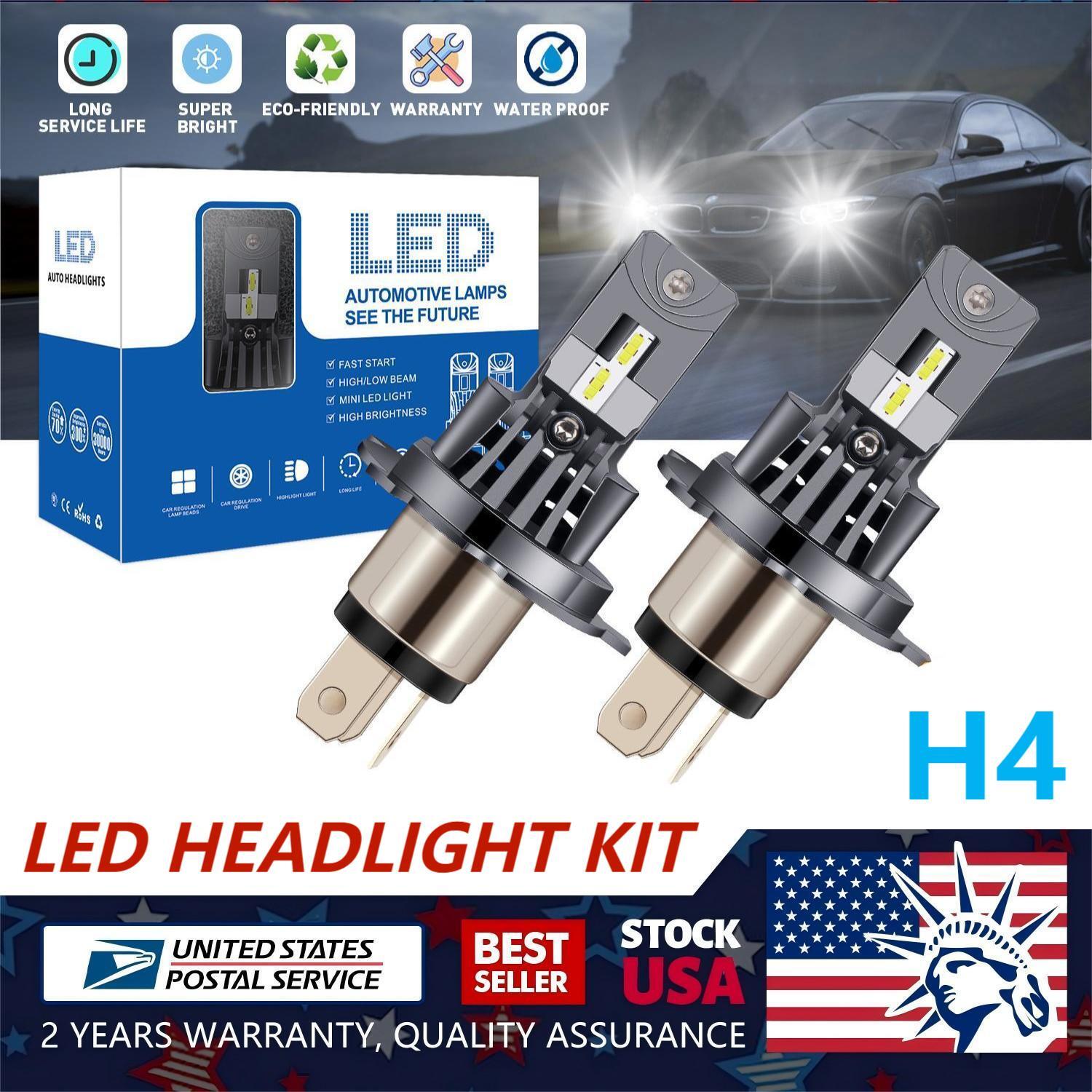 H4 LED Headlight Bulb Car High&Low Beam Kit 6000K White For 95-03 Acura TL/RL/EL