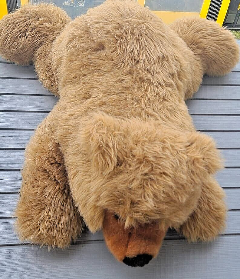 steiff 069895 - Pummy RIESIGER Braunbär bauchliegend Webpelz sehr 