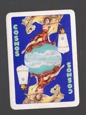 AD15 Swap Playing Cards 1 VINT WIDE U.K. COSMOS CHIC LADY LAMPS REVERSIBLE ADVT 