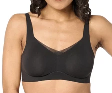 Evelyn & Bobbie~Beyond Mesh Seamless Wirefree Bra~X-Large~Black~A693705  12677