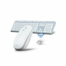 Wireless Keyboard Mouse Set For PC Computer Laptop Desktop USB 2.4GHZ LED White 