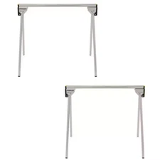 29" Folding Metal Sawhorse 2-Pack – Heavy-Duty, Portable Work Stand