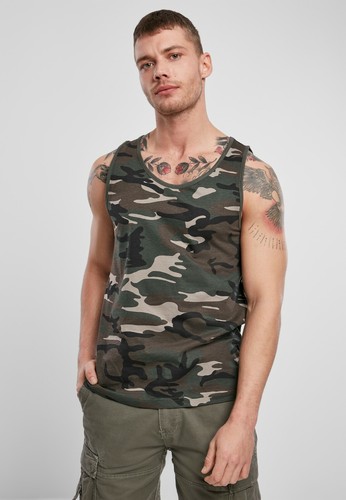 BRANDIT Top Canotta T-shirt uomo militare sport casual Over sizes - Picture 34 of 50