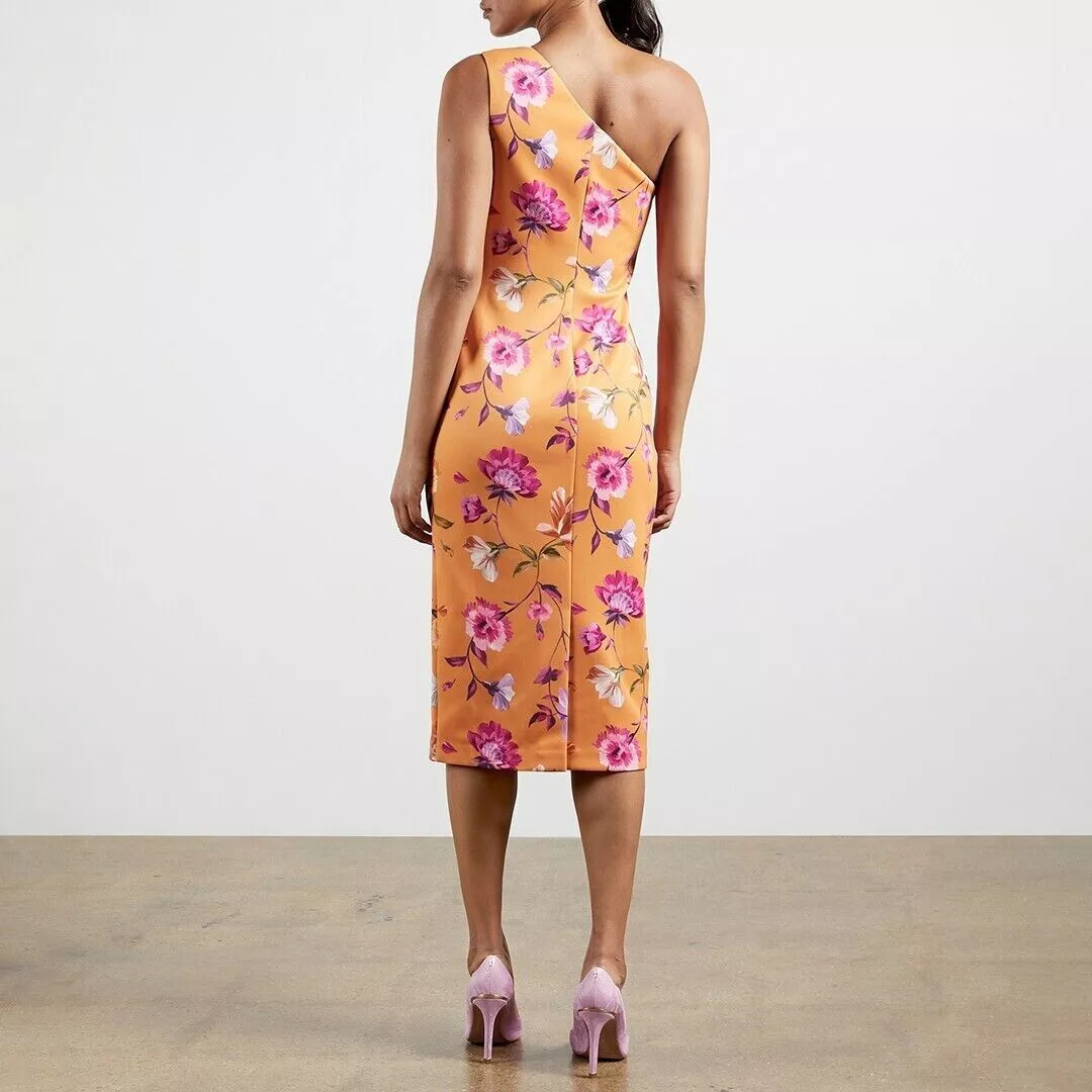 Ted Baker Lacieyy Rhubarb One Shoulder Bodycon Dress RRP 160 Size 3 UK 12 BNWT eBay