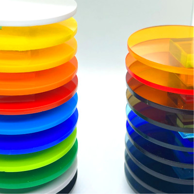 Plexiglas  GS farbig runder Maß Zuschnitt 3mm starke Acrylglas Platte/Scheibe