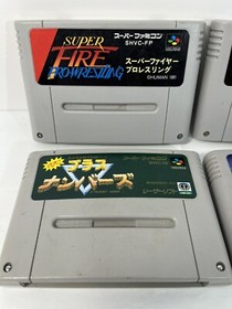 Nintendo Super Famicom 4 Game Lot Pro Wrestling Soccer Breeder US Seller SFC
