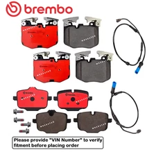 Front & Rear Brake Pad Set Ceramic +Sensor for BMW X3 M40i sDrive30i xDrive30i