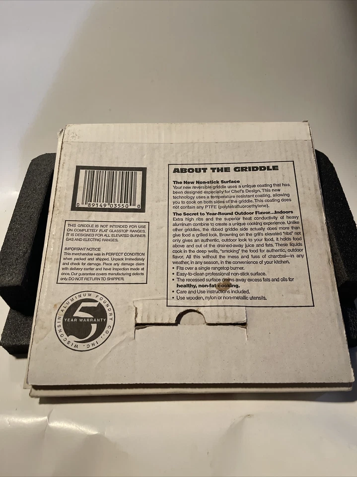 Plancha reversible antiadherente ChefsDesign. Modelo 3550. 11”x11”. Foto 2 de 4