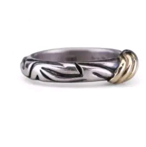 Gabriel & Co. 925 Sterling Silver & 18k Gold Accents Ring Sz: 7.5 - Picture 5 of 12