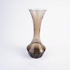 Vintage Retro Glas Vase Rauchglas Dekoration 50er ca. 22,5cm hoch