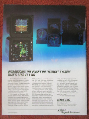 1/1992 PUB ALLIED SIGNAL AEROSPACE BENDIX KING EFS ELECTRONIC FLIGHT SYSTEM AD