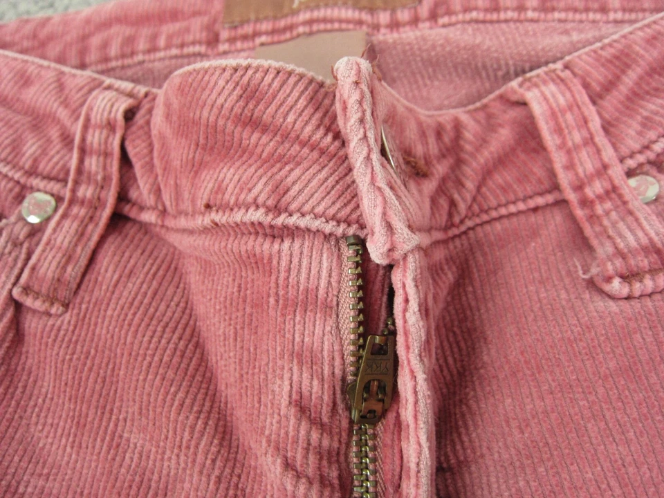 Pantalones apretados vintage Missy 7/8 29 x 30 rosa pana acampanada pierna ancha años 90 campana Foto 4 de 4