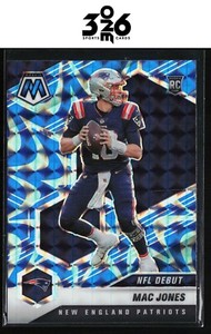 Mac Jones 2021 Panini Mosaic Prizm Reactive Blue #245 RC New England Patriots