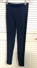 Assets Spanx Shaping Leggings Size M Navy W/ Black Stripe Women Red Hot Label