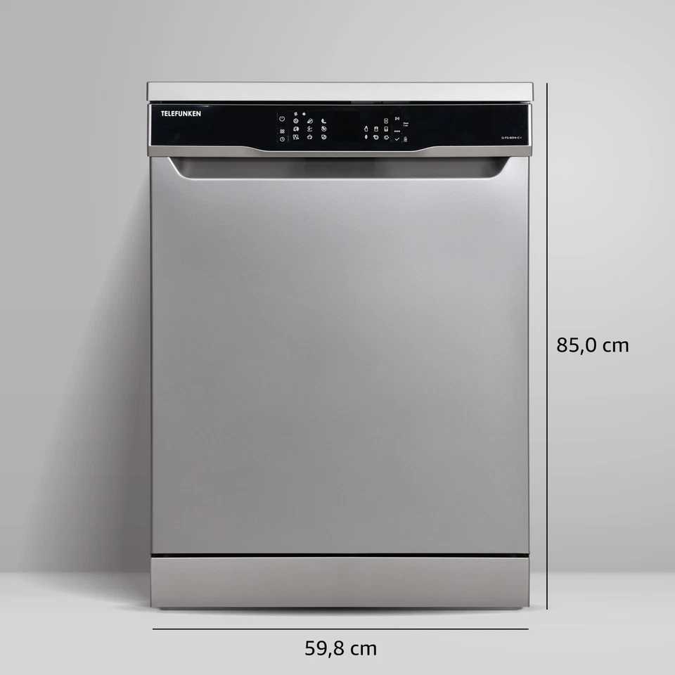 Telefunken Geschirrspüler freistehend Spülmaschine 60 cm AquaStop silber - Bild 4 von 4