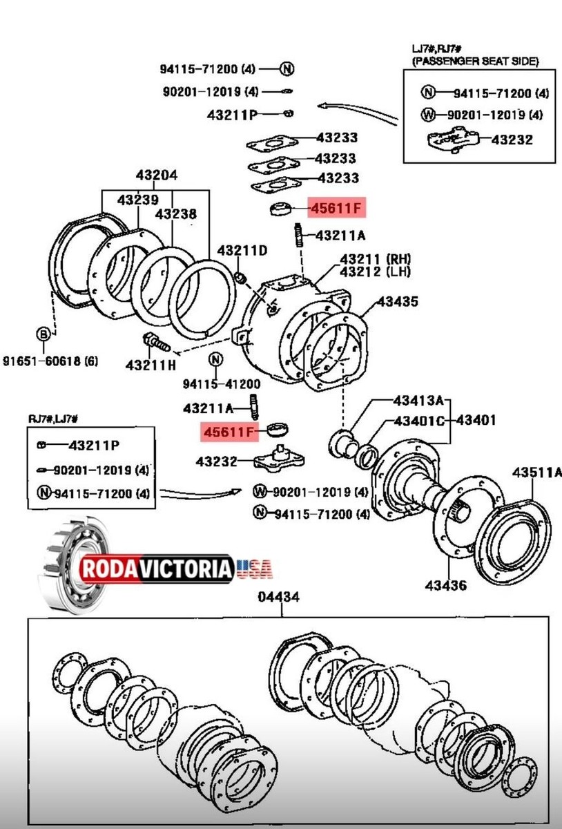 KOYO Japan 30304 AJR Swiwel Bearing for TOYOTA 90366-20003