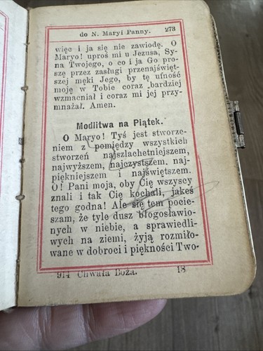 Antique Polish Religious Devotion Book Celluloid Gilt Pages Mini Size 1895 Rare - Picture 18 of 20