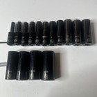 Jesse James Mac Tools Standard 1/2” Drive Deep 12 Point Sockets Worn 15 Piece