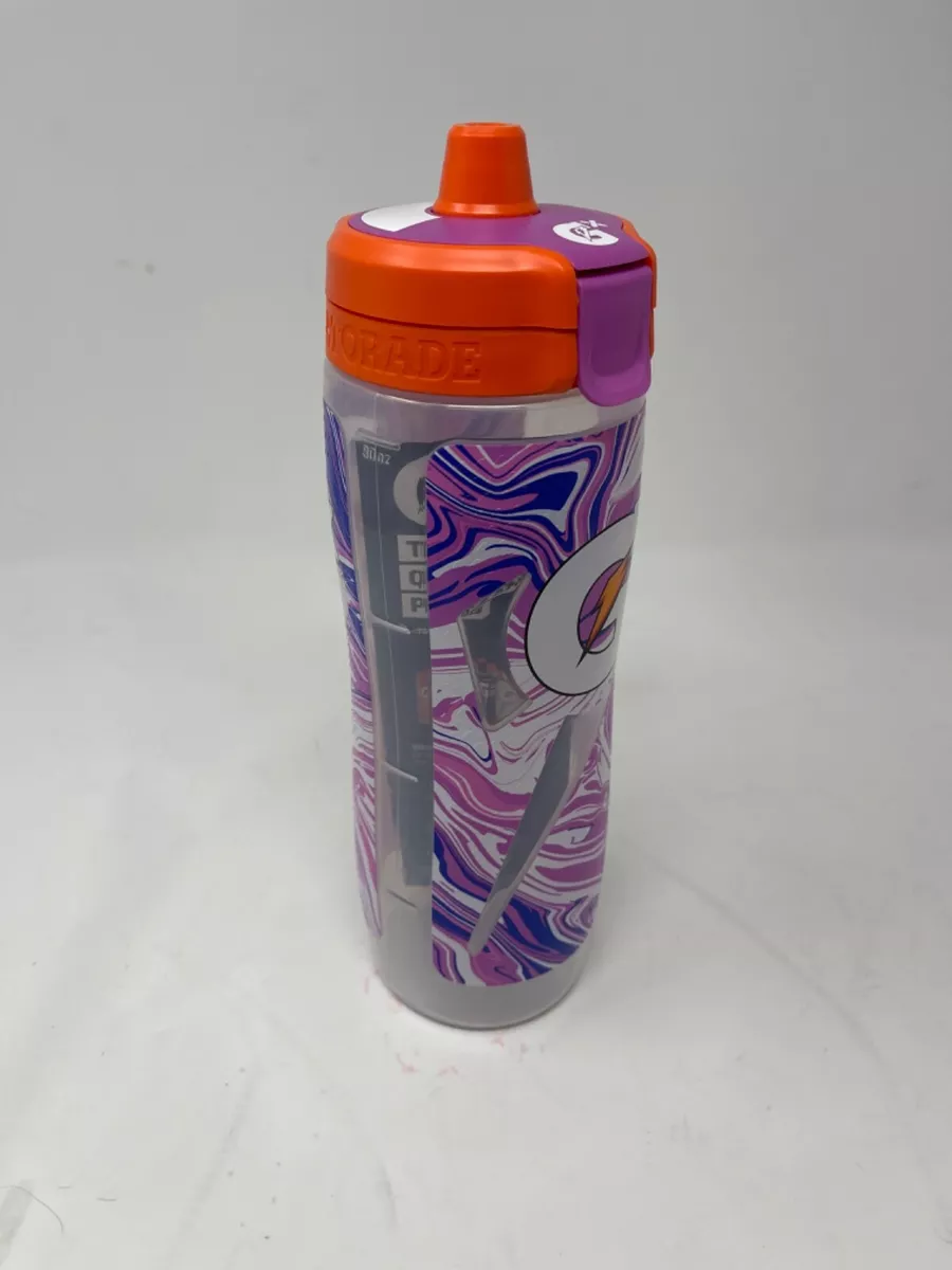 Gatorade GX Hydration System. Gator-Skin Non-Slip. 30oz. Marble Pink.