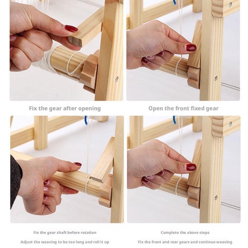 Weaving Loom Kit with Rigid Heddle Shed Stick, Wooden L Multi-Craft M4L1 U1S5 - Picture 6 of 12