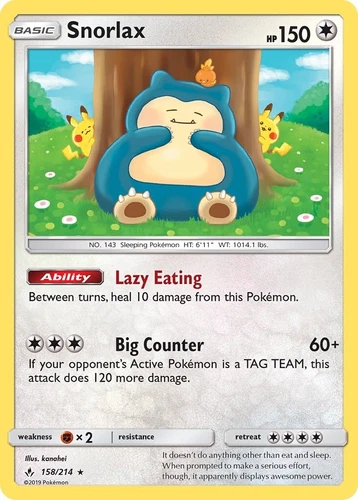 Snorlax 158/214 Sm-Unbroken Bonds
