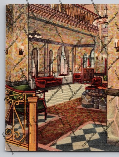 Vintage Postcard Hotel Will Rogers Lobby Claremore U S A - 第 3/14 張圖片
