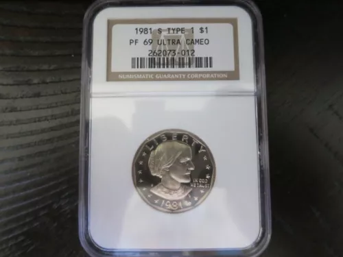 1981 - S SUSAN B ANTHONY $1 NGC PROOF 69 ULTRA CAMEO TYPE 1
