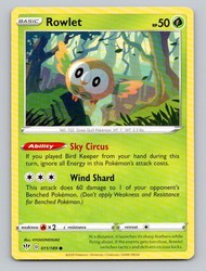 Rowlet 011/189 Darkness Ablaze Common