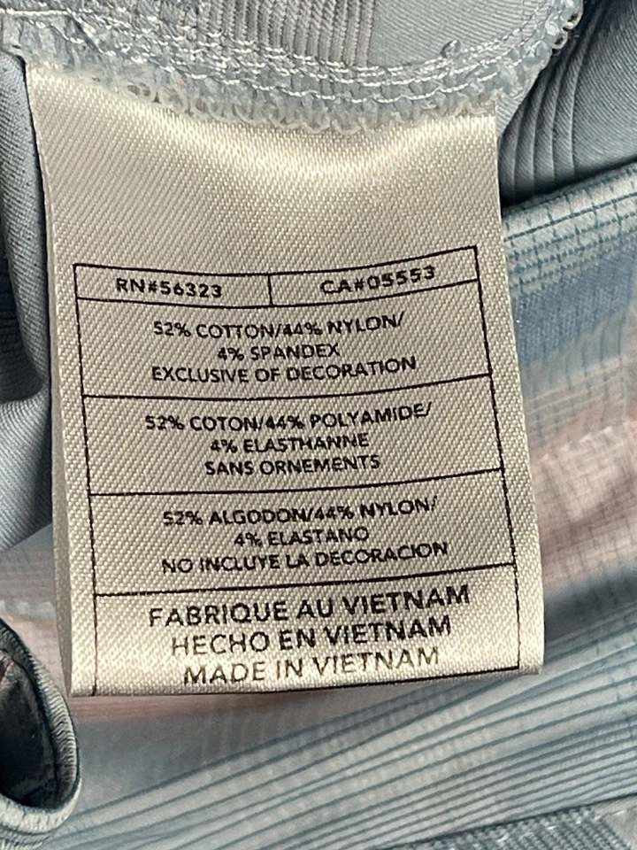 Bermuda de golfe Nike feminina 6 pequena azul xadrez Dri Fit elástica atlética - Imagem 4 de 4