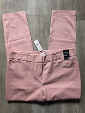 New York  Company Audrey Pant Slim Leg Ankle Size 12 Pink Polka Dot