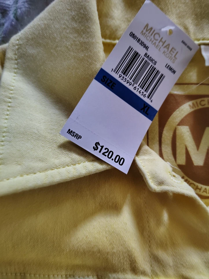 Chaqueta vaquera Michael Kors para mujer talla XL de algodón elástico, amarillo limón Foto 4 de 4