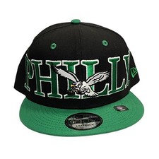 New Era 9FIFTY Philadelphia Eagles Philly Snapback Hat Black Green NFL Cap
