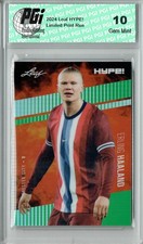 Erling Haaland 2024 Leaf HYPE! Metal #HM-05 Green Only 5 Made Rookie Card PGI 10. rookie card picture