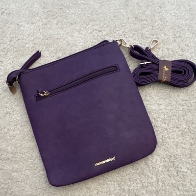 Montana West Purple Crossbody Bag Zip Closure Detachable Strap Pockets
