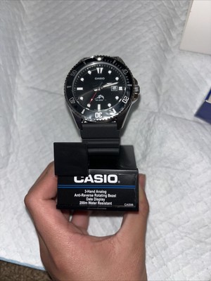 Casio MDV106-1AV, Duro,Men's Black Resin Watch, 200 Meter WR, Anti-Reverse Bezel