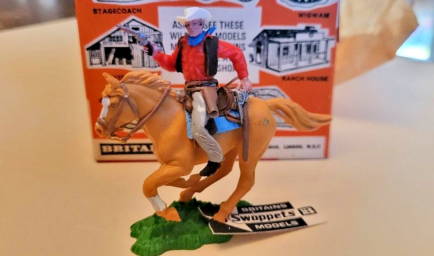 Lot Figurines Britains Herald Swoppets Far West Cowboys & Timpo Mexicain, échelle 1:32, Occasion
