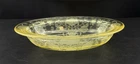 Hazel Atlas Florentine #2 Poppy Yellow Depression Vegetable Oval Serving Bowl