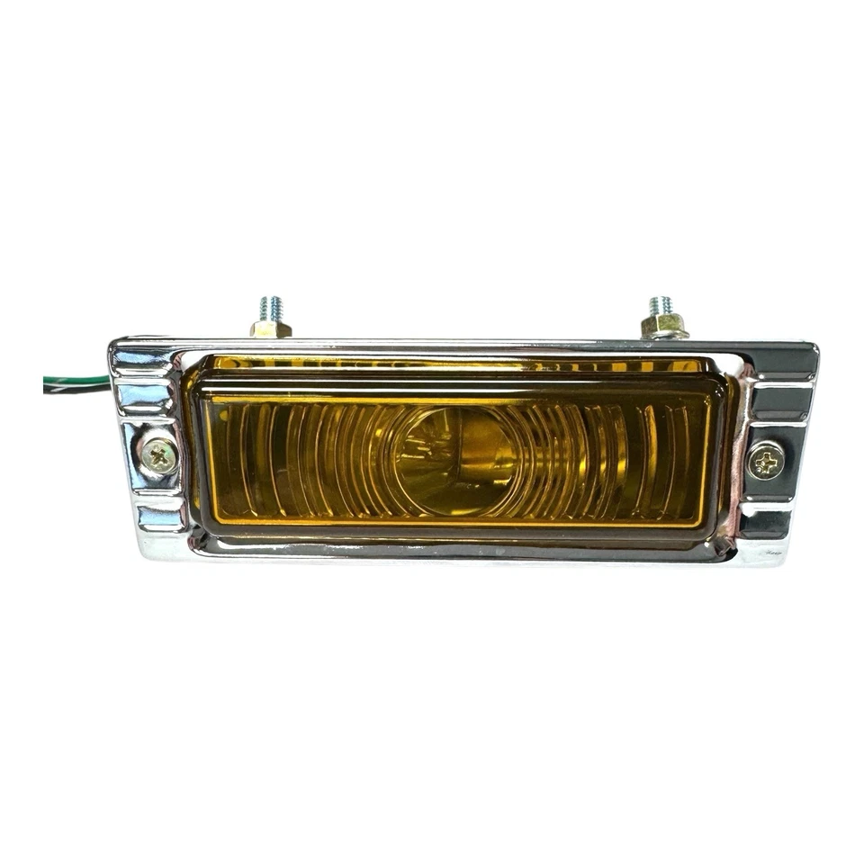 Pair Turn Signal Park Light Assemblies w/ Amber Lens For 1947-53 Chevy Truck - Image 2 of 4