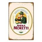 Birra Moretti Italian Italy Beer Vintage Tin Metal Signs Home Décor 8x12