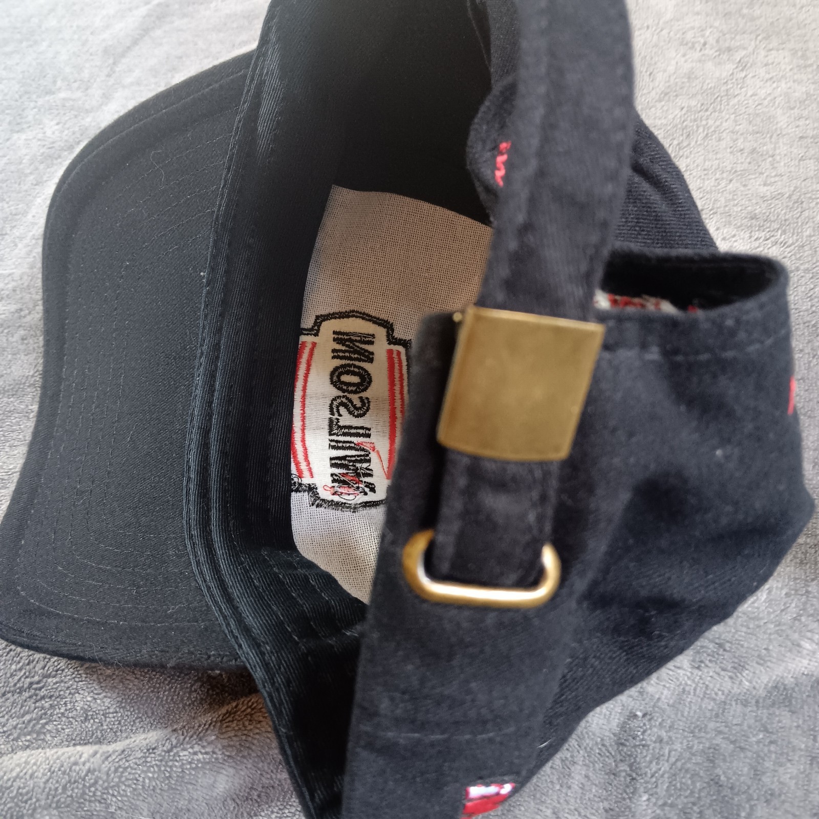 Wilson Black Patch Embroidered Hat Strapback Base… - image 7