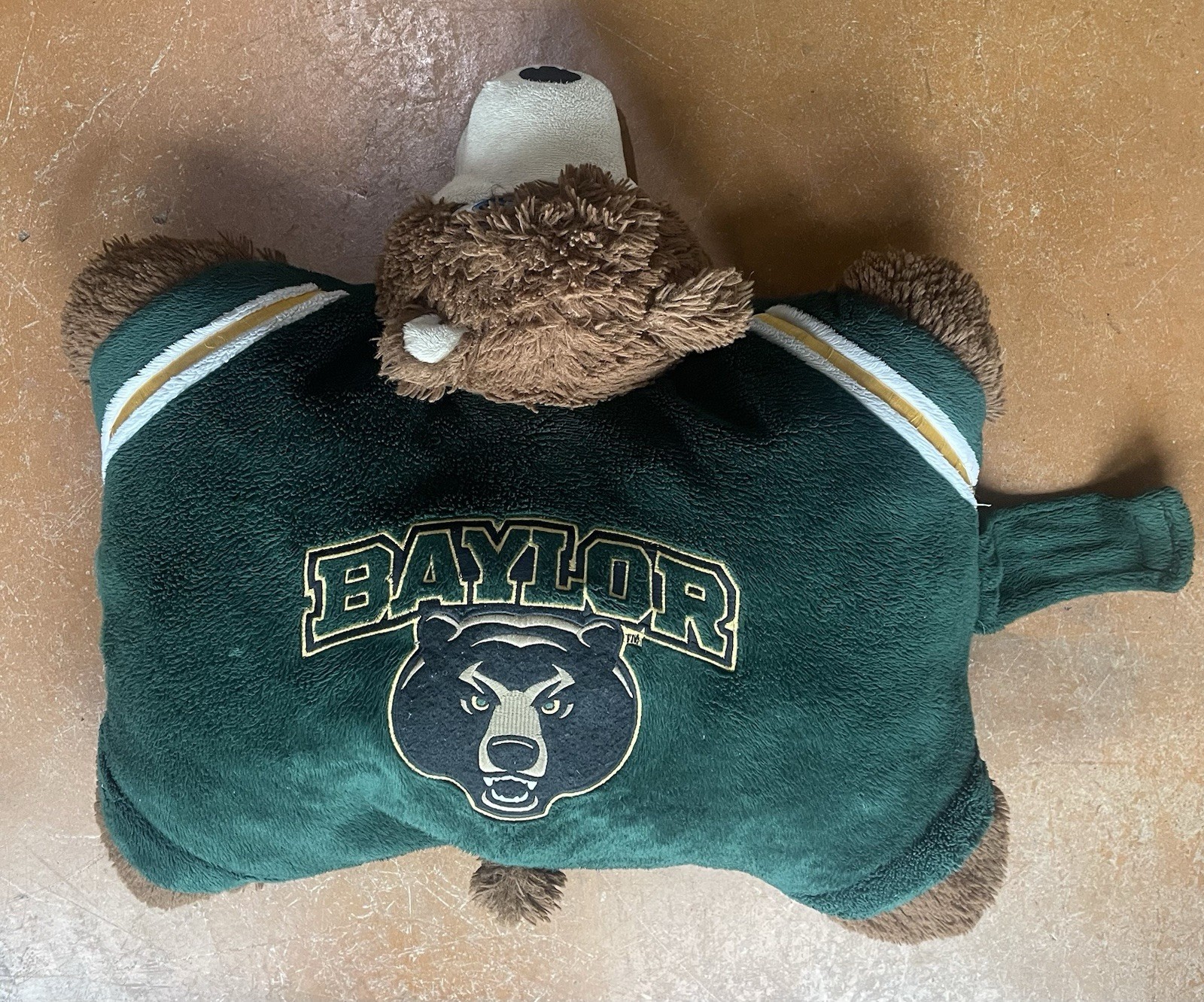 Baylor University ~Bears Pillow Pet~ Plush Stuffed Animal Pillow Texas Green
