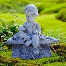 Resin Garden Statue Small Sculpture Collectible Memorial Friendship Ornament