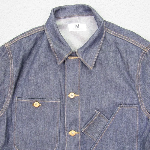Tellason Stock Men's Size M Blue Denim Jacket Vintage Inspired Made in USA image 3