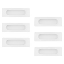 6 PCS White Recessed Cabinet Pulls Flush Mount 120mm 4.72in Barn Door Handle