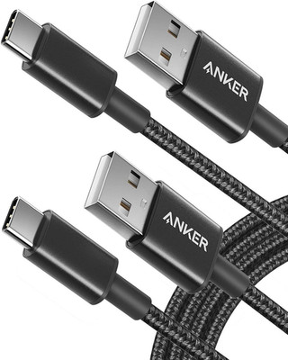 Anker USB C Kabel, [2 Stück 1,8M] 3.1A USB Auf USB C Kabel, Nylon Geflochten Sch