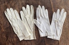 Two Pair Vintage Mid Centiury Ladies Gloves Doeskin  Fabric