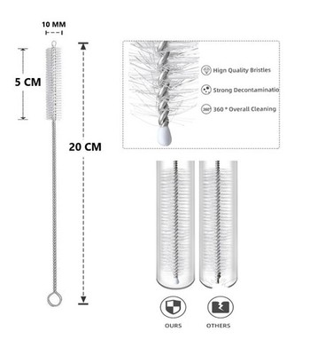 Nylon Strohhalm Reiniger Reinigung kleine Bürste für Trinkrohr Schlauch Baby Milchflasche