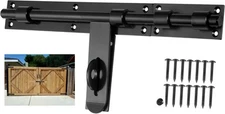 17" Slide Bolt Gate Latch，Thickened for Large Wooden/Metal Gates，Face Mount W...