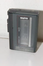 Vintage Sanyo M1012A Portable Cassette Recorder Player Tested